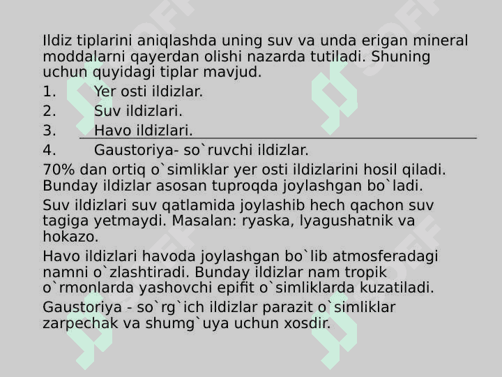 ILDIZNING  MORFOLOGIYASI 8
