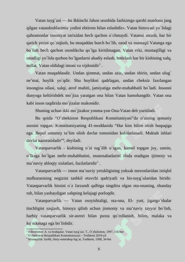 Oʻquvchilarni  vatanparvarlik  ruhida  tarbiyalash usullari. (Boshlangʻich sinflar misolida) 6