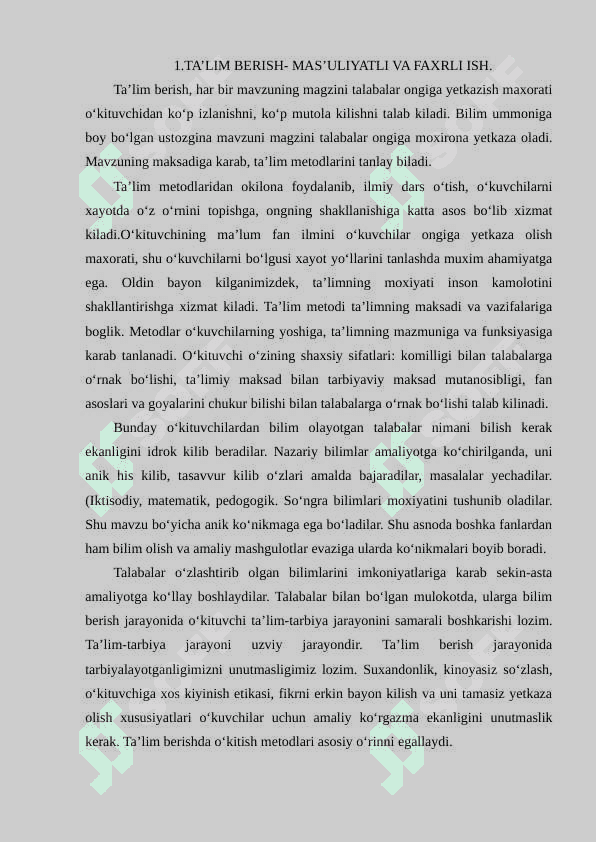 TA’LIM METODLARI VA VOSITALARI 2