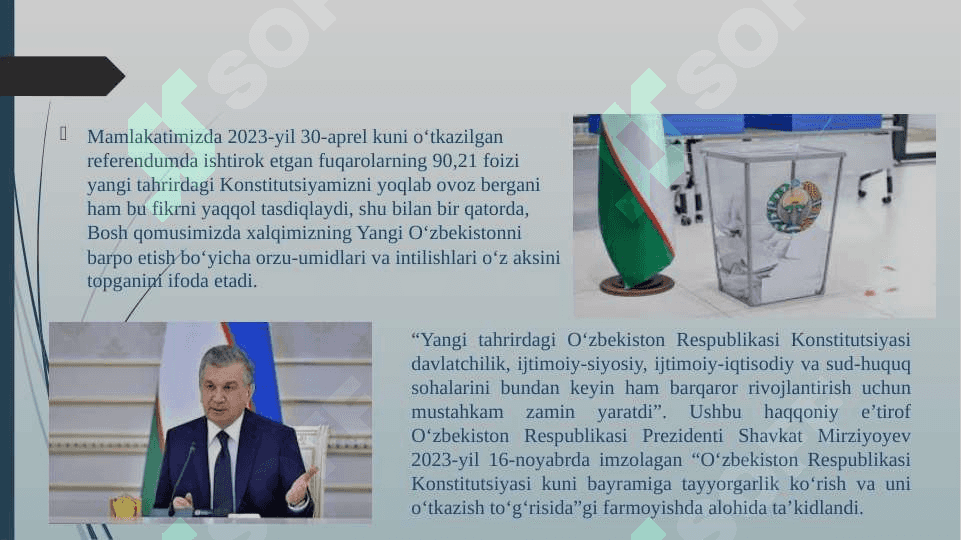 KONSTITUTSIYA FAROVON HAYOTIMIZ POYDEVORI 3