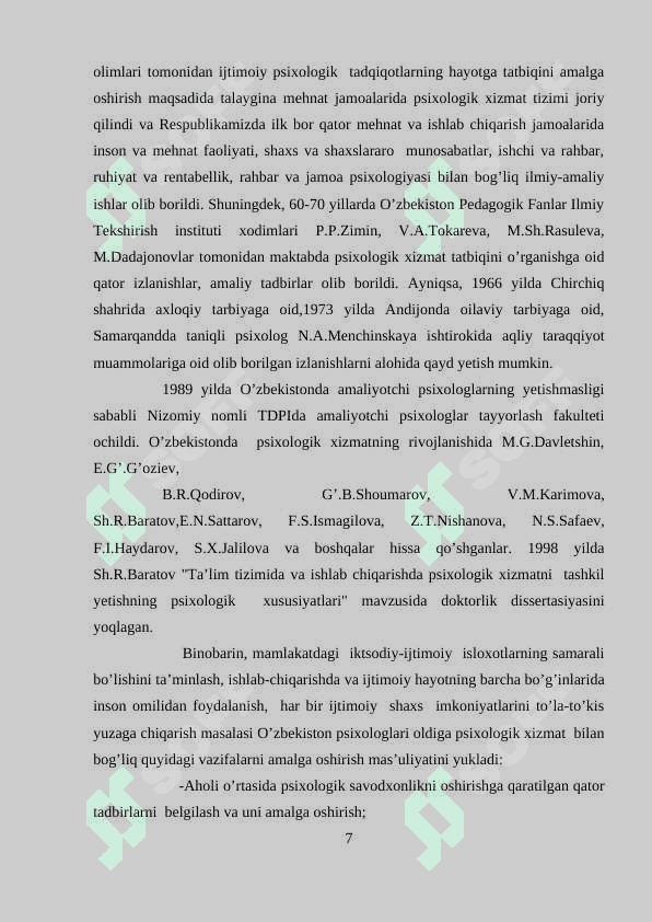 Amaliy psixolog faoliyatida rejalashtirish va uning turlari 7