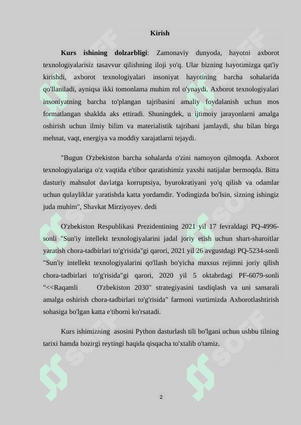 Pythonda takrorlanish operatorlari 2