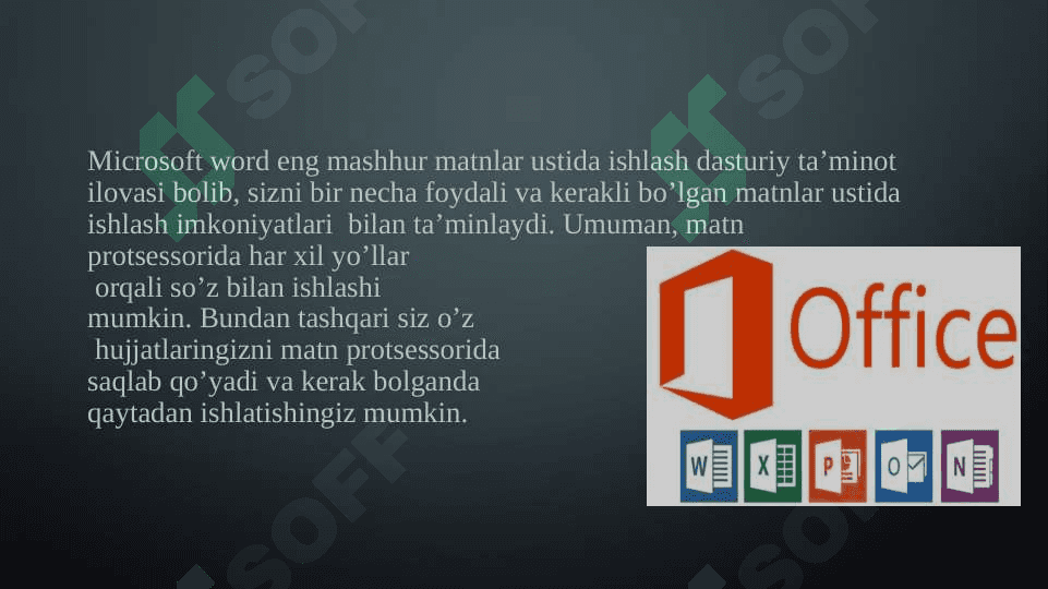 matnli malumotlarni qayta ishlash dasturlarining imkoniyatlari 4