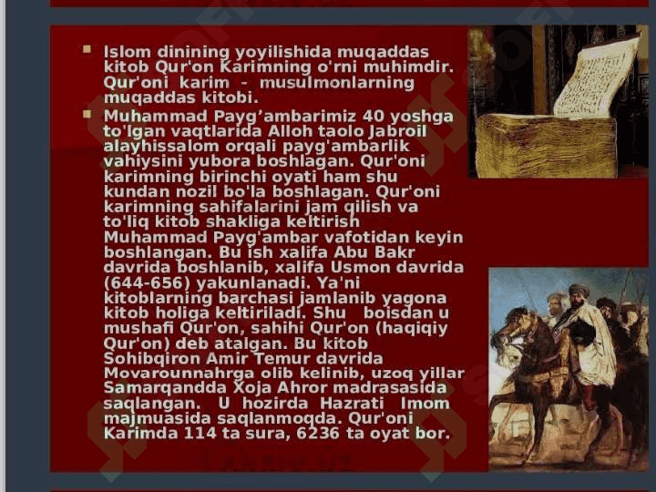 ILK ÓRTA ASRLARDA SHARQ. ARAB XALIFALIGI 6