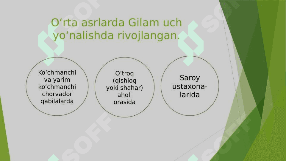 Gilam va savat toʻqish sanʼati 6