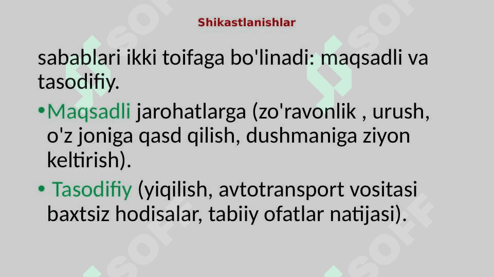 Ochiq  va  yopiq  shikastlanishlar. Ezilish  sindromi 4