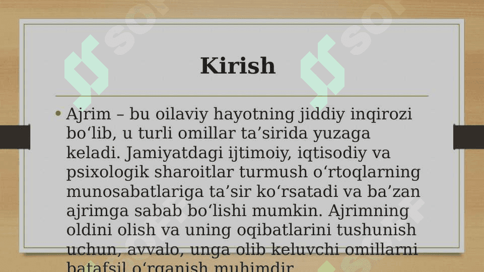 Ajrimga sabab bo‘luvchi omillar va uning oqibatlari 2