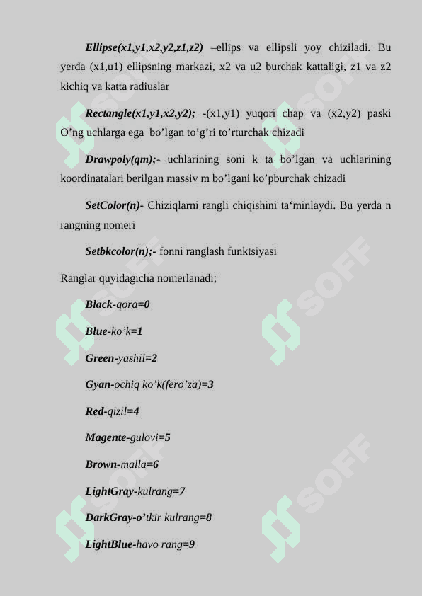 Paskal tilida sodda shakllar chizish. 6
