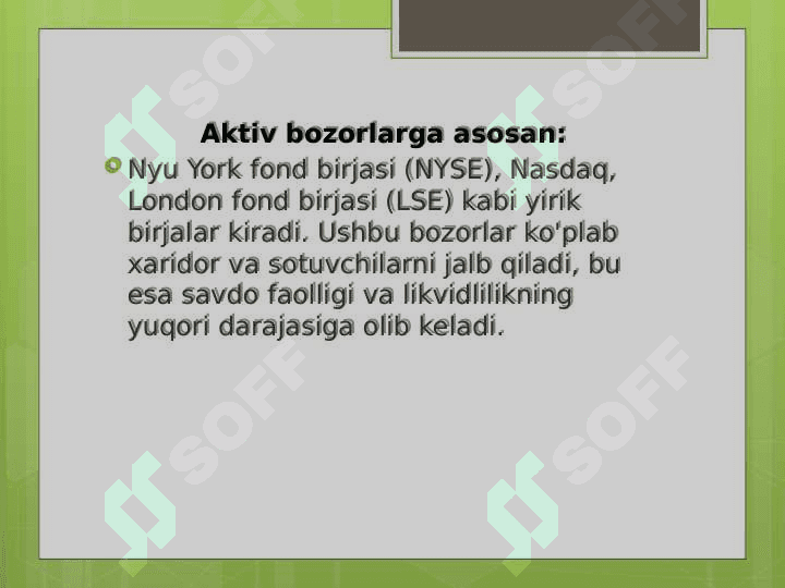 Aktivlar bozori, pul va baho 5