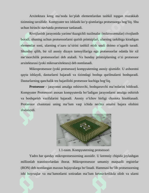 Kompyuterning xususiyatlarini o`rganish. ko'p yadroli protsessorlar 2