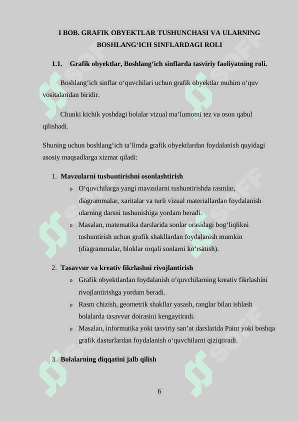 GRAFIK KO‘RINISHDAGI OBYEKTLAR USTIDA ISHLASH 6