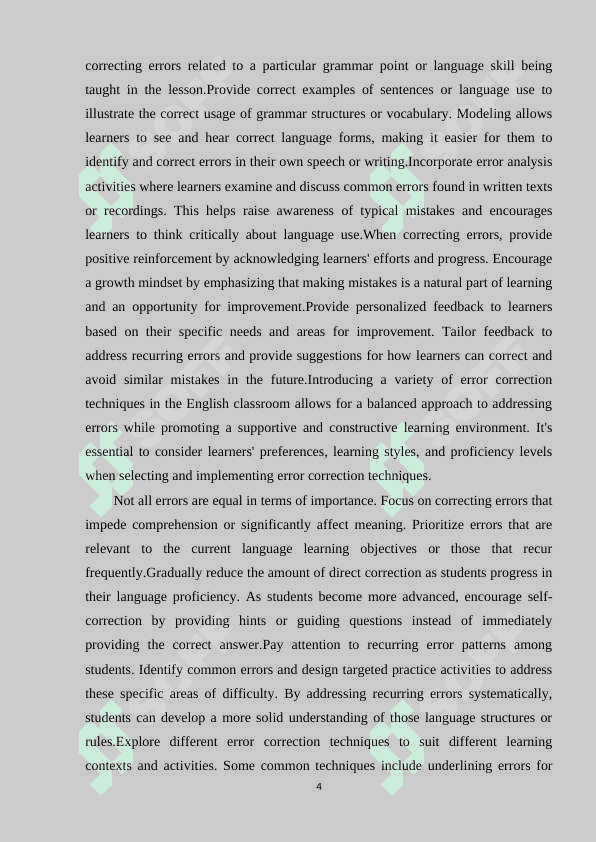 THE TECHNIQUES  OF ERROR CORRECTION IN ENGLISH CLASROOM 3