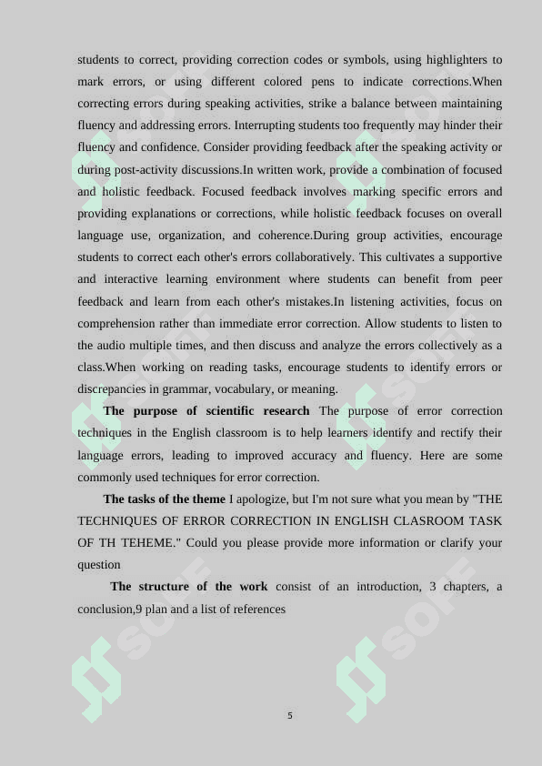 THE TECHNIQUES  OF ERROR CORRECTION IN ENGLISH CLASROOM 4
