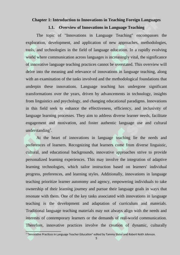 Innovations in teaching foreign languages 5
