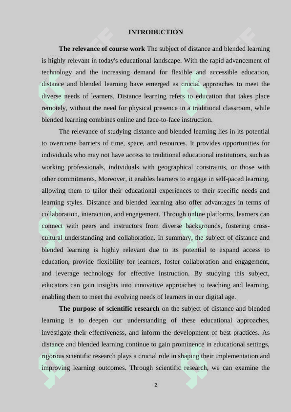 DISTANCE AND BLENDED LEARNING 2