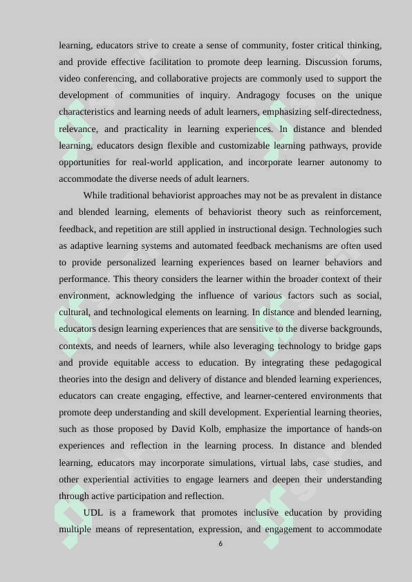 DISTANCE AND BLENDED LEARNING 6