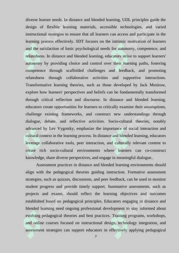 DISTANCE AND BLENDED LEARNING 7