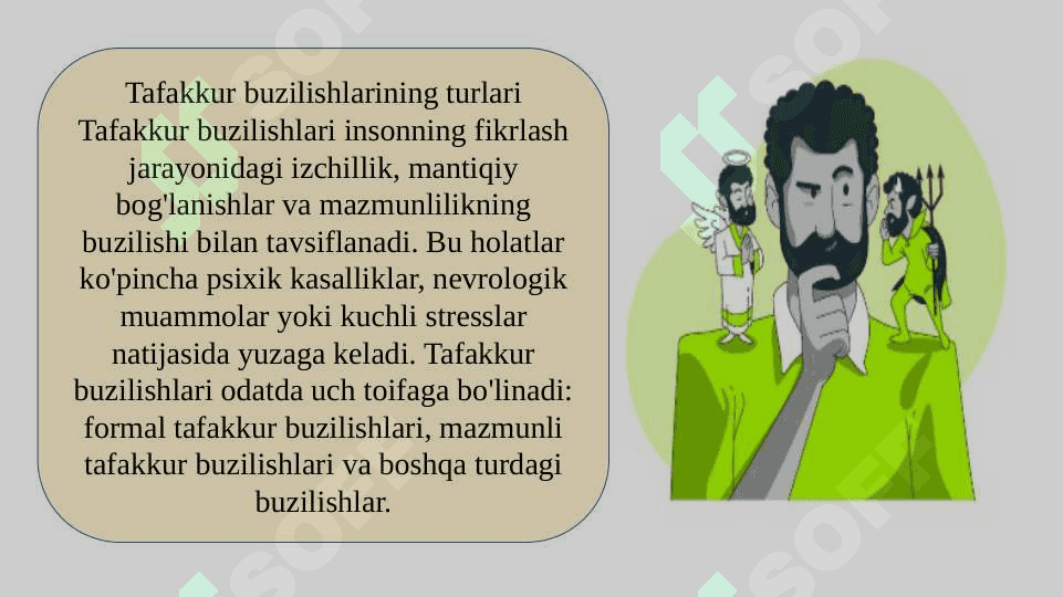 Tafakkur buzilishlari SLAYD 4