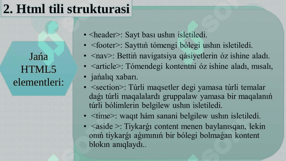 HTML tili 7