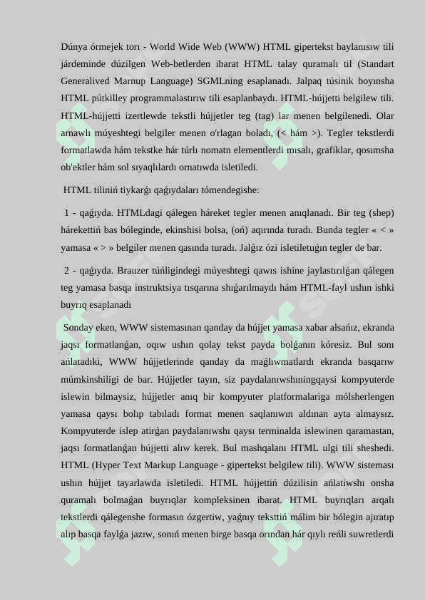 HTML tili 2