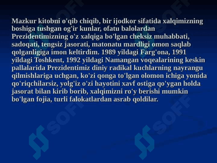 O’ZBEKISTON MUSTAQILLIKKA ERISHISH OSTONASIDA . 5
