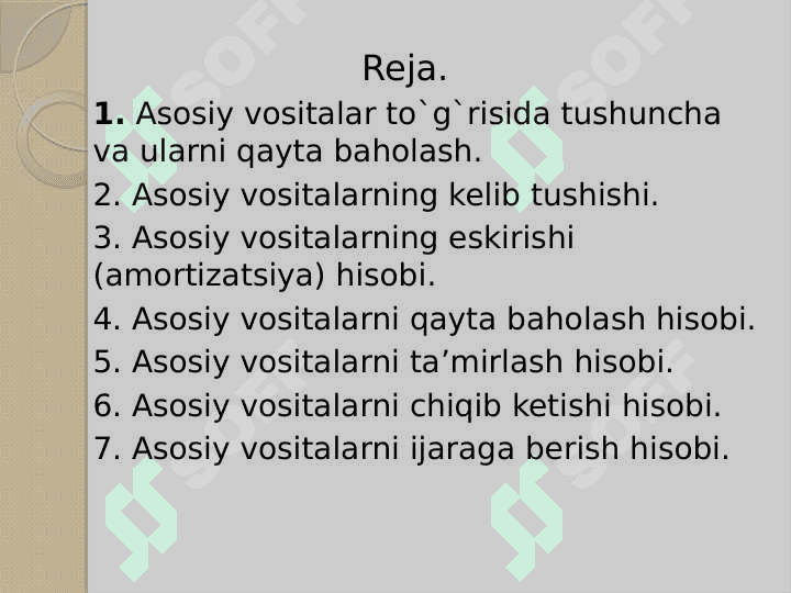 5-sonli BHMS Asosiy vositalar 2