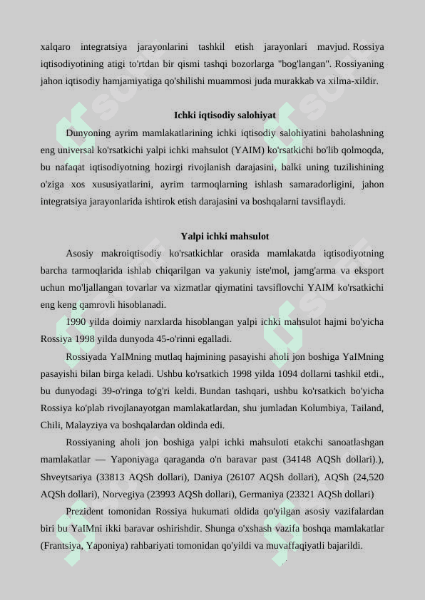 Rossiyaning iqtisodiy xolati 3