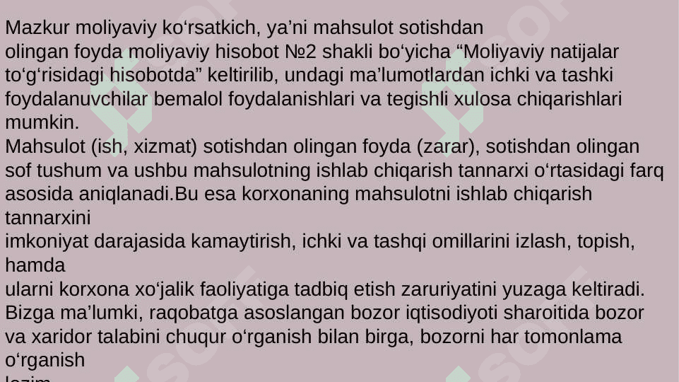 Moliyaviy natijalar ko'rsatkichlari 4