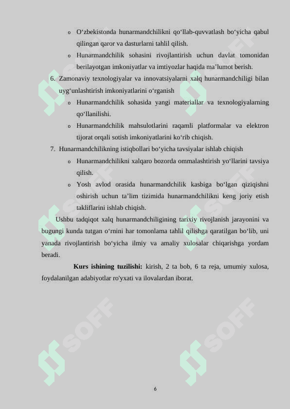 XALQ XUNARMANDCHILIGI TARIXI VA ULARNING T... kurs ishi 6