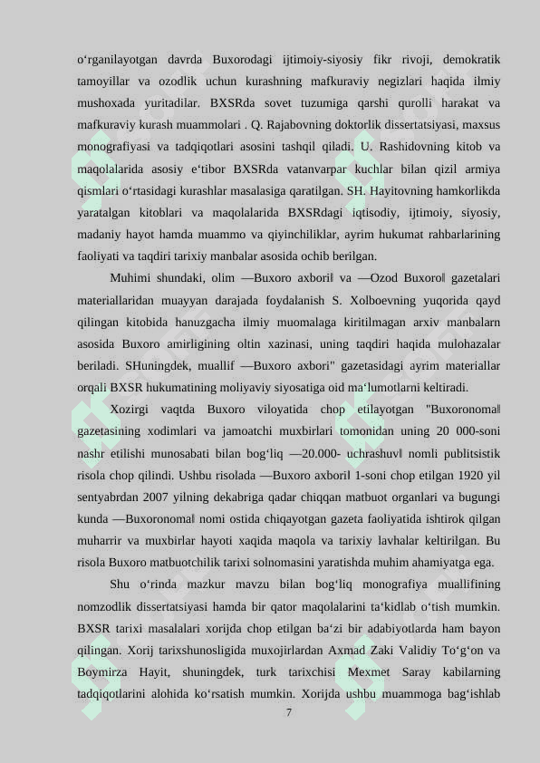 BXSR va XXSR tashqi siyosati 7