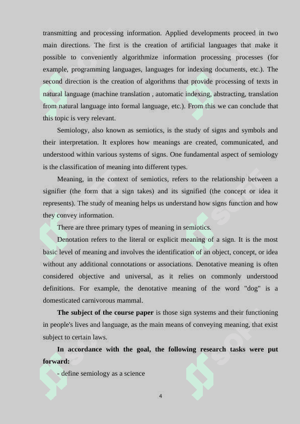 Semiology types of meaning 3
