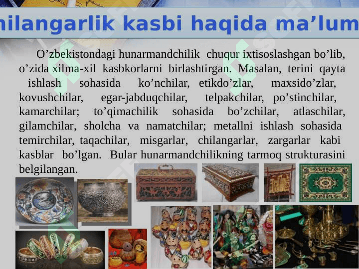 Chilangarlik o’quv ustaxonasida xavfsizlik texnikasi  va sanitariya gigiena talablari 2