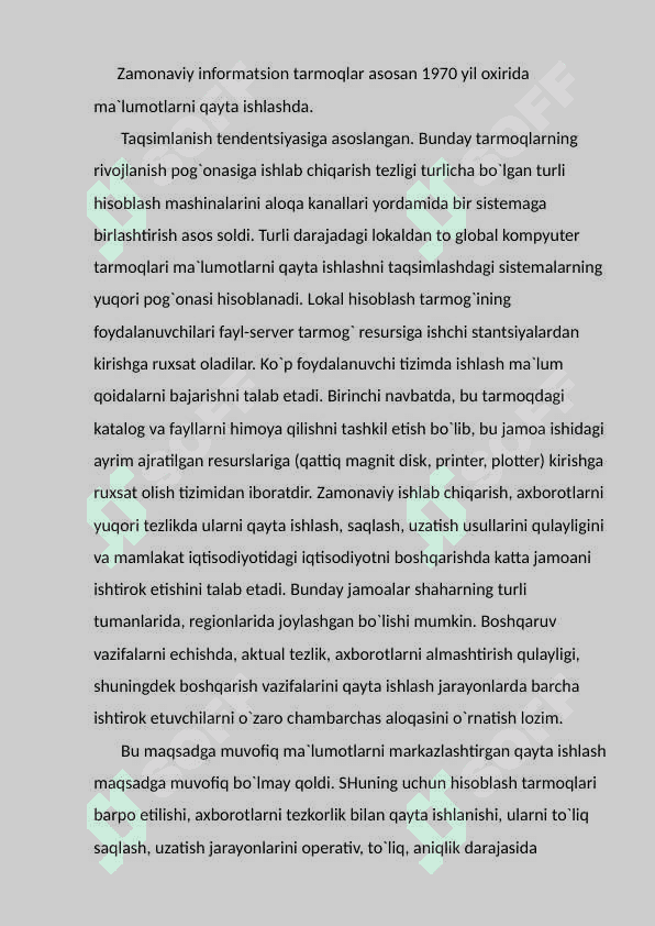 Shina topologiyasi va uning afzalliklari                hamda kamchiliklari. 5