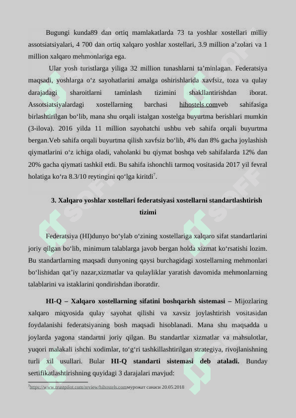 Xostel joylashtirish vositasi 8