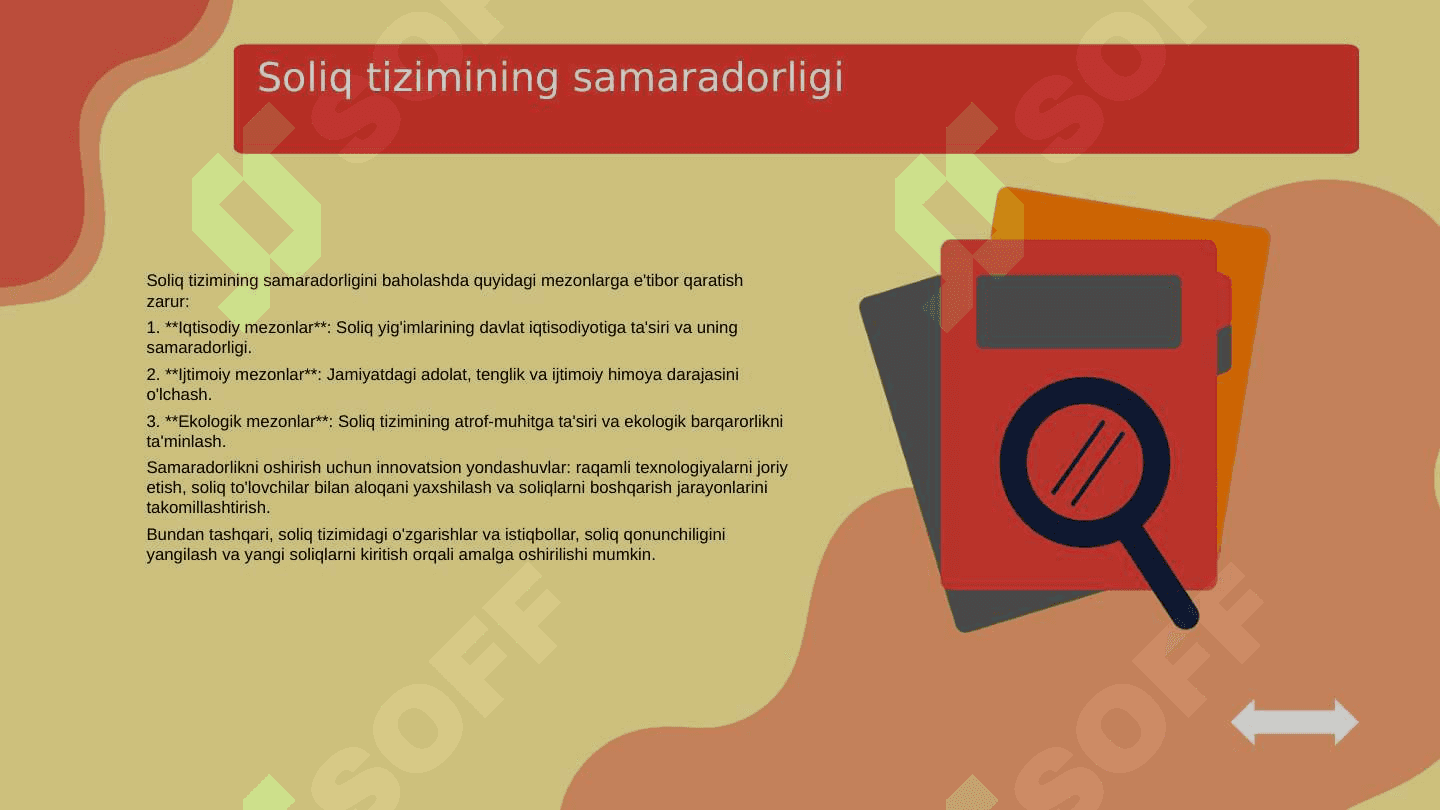 Soliq tizimida ro'y berayotgan hodisa va jarayonlarni ifodalashda Soliqlar va soliqqa tortish fanining ahamiyati 7