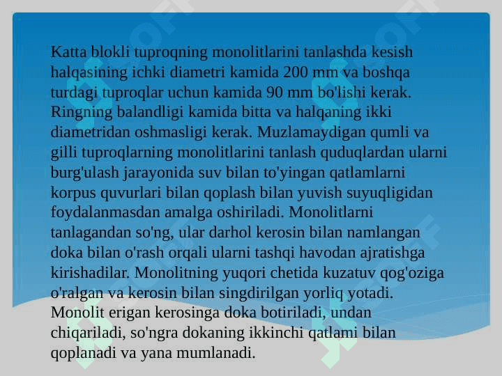 Labaratoriya ishi uchun tuproqdan namuna olish 3