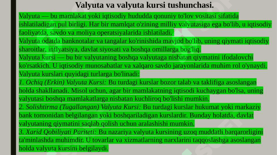 Tijorat banklari valyuta operatsiyalari 2