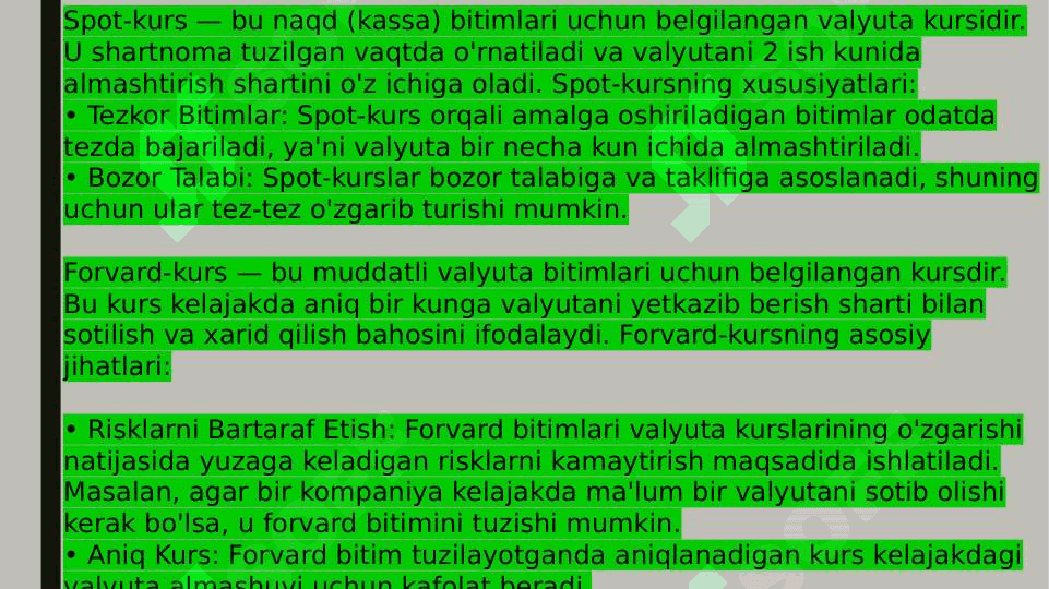 Tijorat banklari valyuta operatsiyalari 7