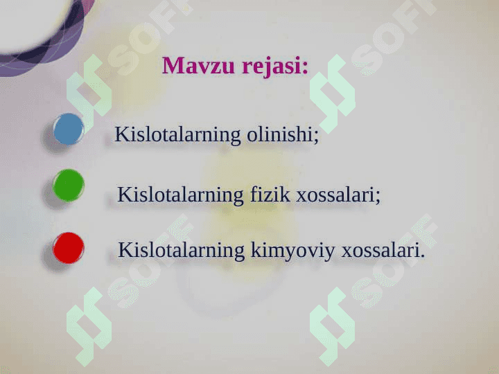 Kislotalarning olinishi va xossalari 2 7
