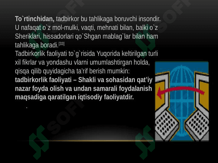 Tadbirkorlarning tashkiliy iqtisodiy asoslari 4