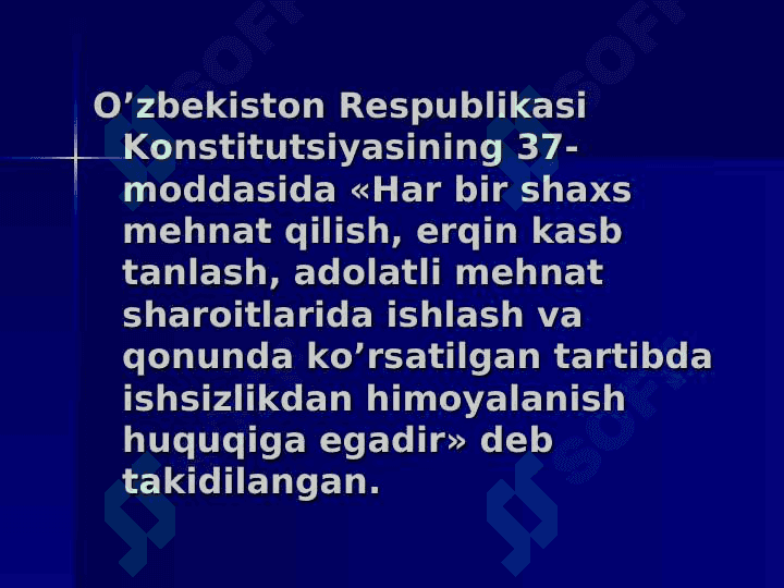 MEHNAT  HUQUQI ASOSLARI. 2