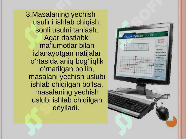 Masalani kompyuterda  yechishning asosiy bosqichlari. Algoritmlash asoslari 6