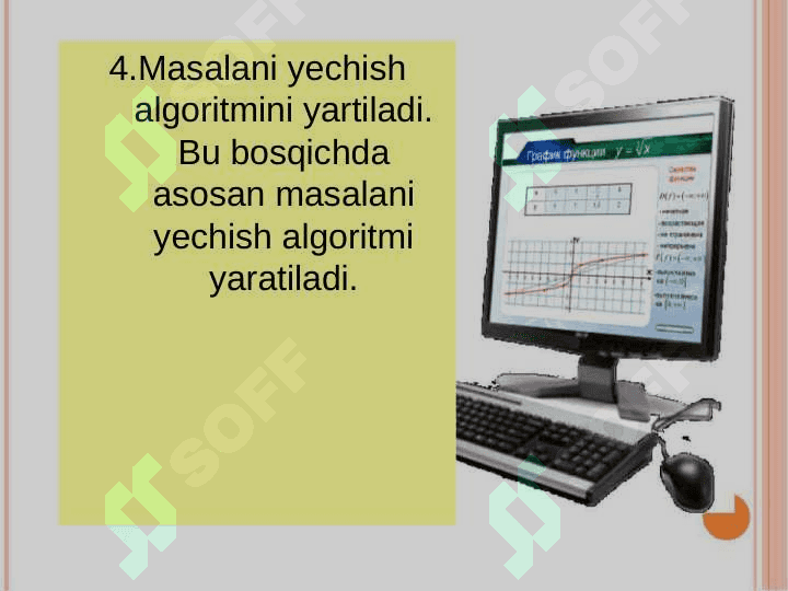 Masalani kompyuterda  yechishning asosiy bosqichlari. Algoritmlash asoslari 7