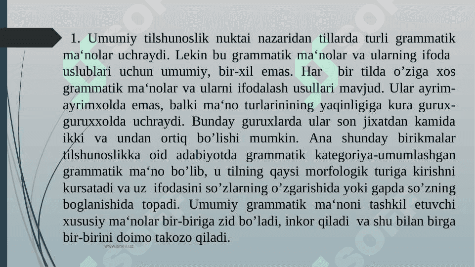 Grammatik kategoriyalar 2