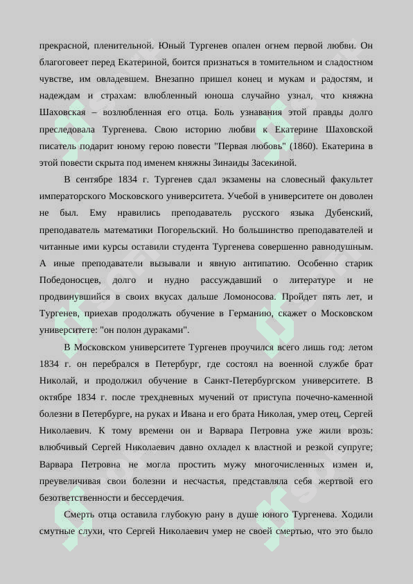 Творчество И. С. Тургенева (1818-1883) 5