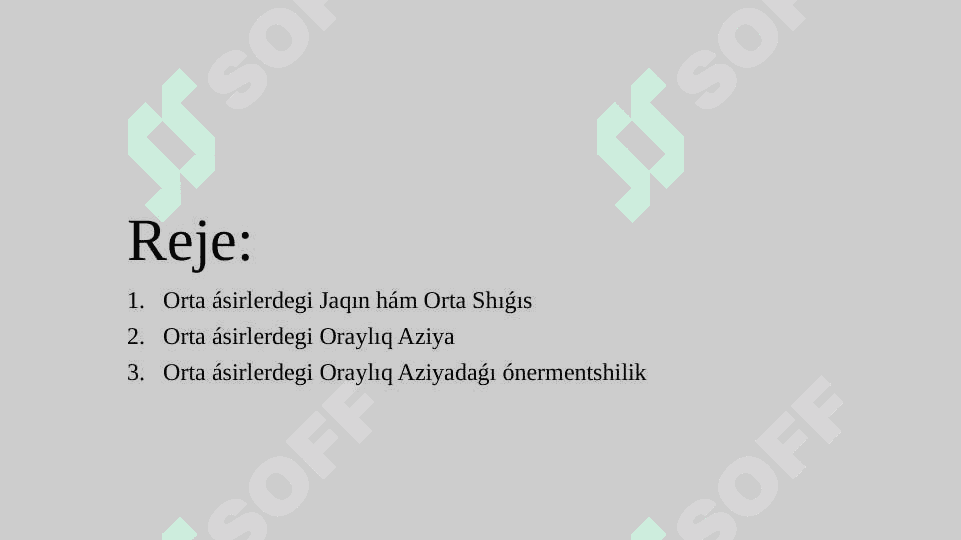 XI-XV-ásirlerde qalalar hám ónermentshilik 2