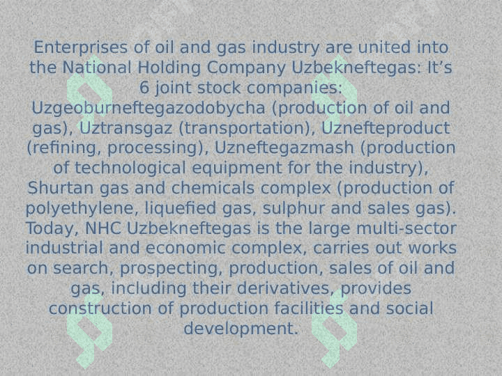 Oil and gas industry of Uzbekistan during the gears of independence Uzbekistan 5