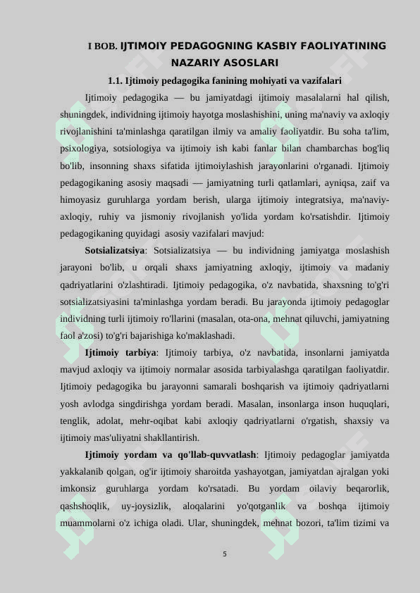Ijtimoiy pedagogning kasbiy faoliyati 5