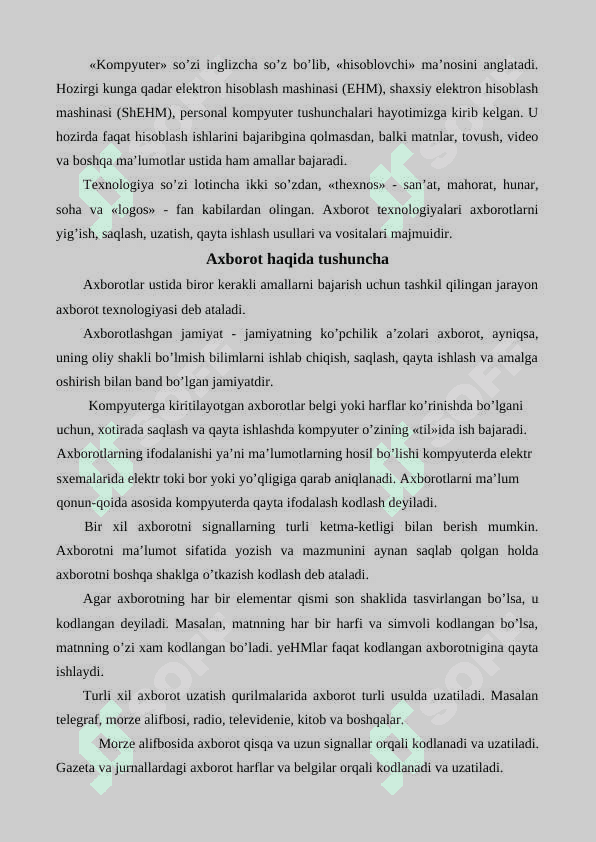 EHM larda axborotni tashuvchi vositalar K 4