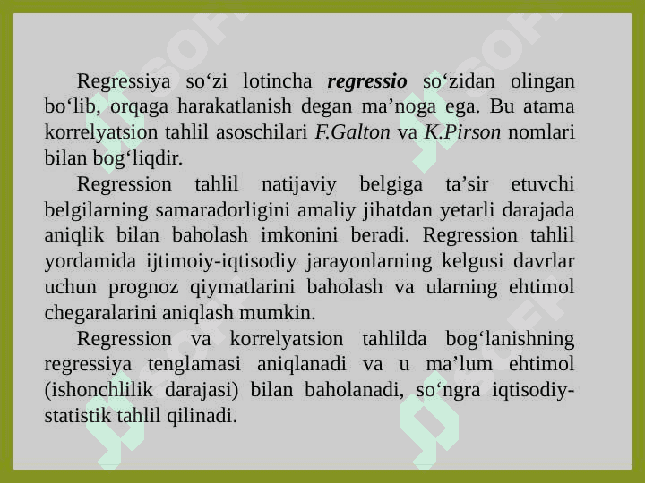Standart masshtabdagi regressiya tenglamasi 2